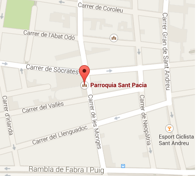 Parròquia de Sant Pacià de Barcelona a Google Maps